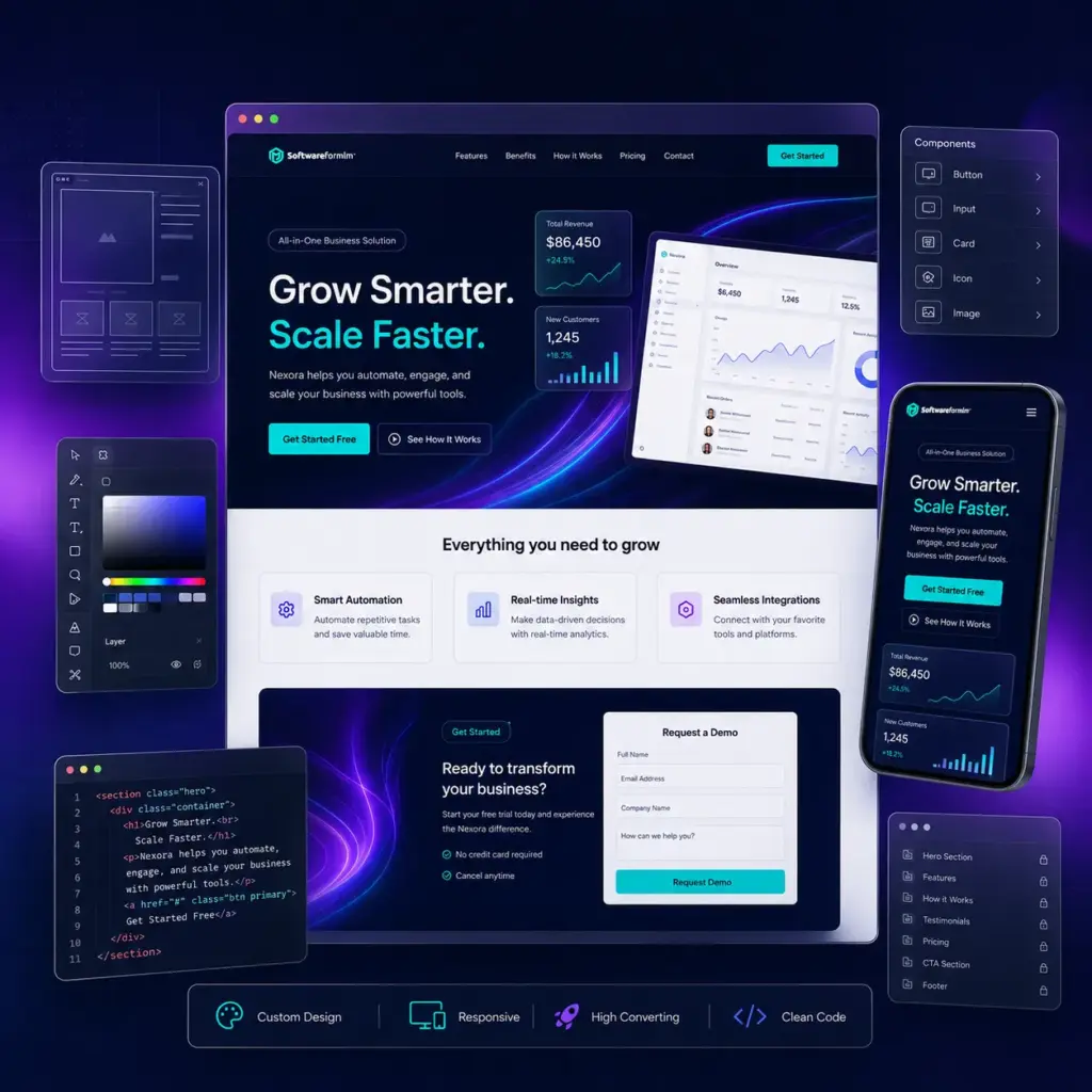 additional custom landing page